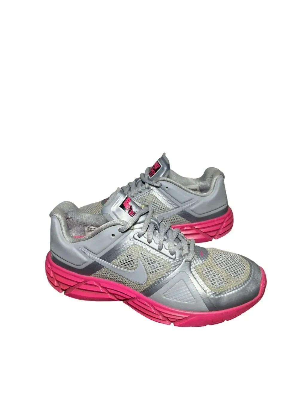 Nike Women's Gray and Pink Running Sneakers size 7.5